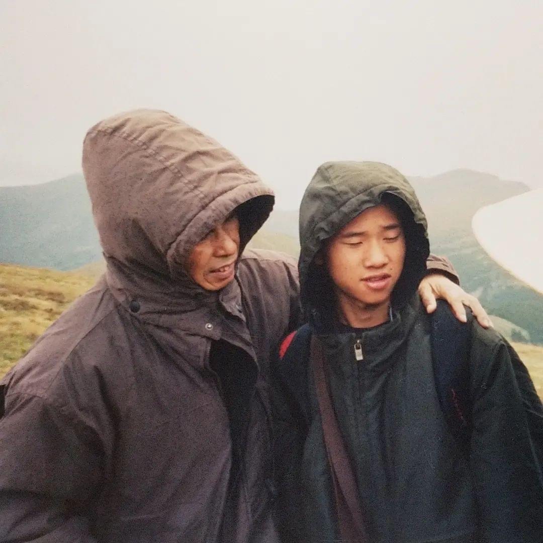 Thầy and I hiking the Rocky Mountains in Colorado, 2003
